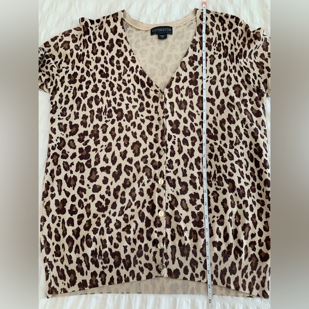 Covington Leopard Print Women's Cardigan - Picture 14 of 16